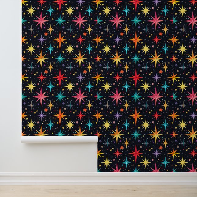 cool retro galaxy tiled pattern kids  wallpaper (Application)