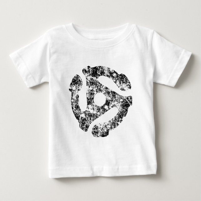 COOL Retro Grunge 45 spacer DJ Baby T-Shirt (Front)