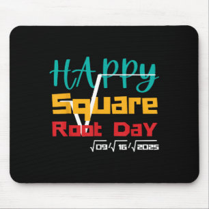 Cool Retro Happy Square Root Day Number Joke  Mouse Pad
