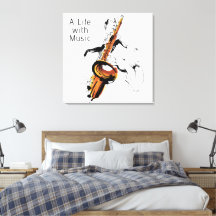 Cool Retro Man Playing Saxophone - Personal Jazz