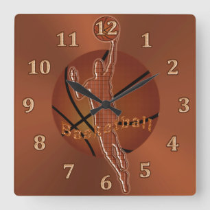 Cool Retro Meets Techno Basketball Clocks for Guys