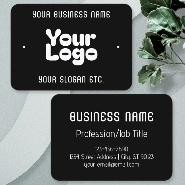 Cool Retro-Modern | Black & White Business Card (Creator Uploaded)