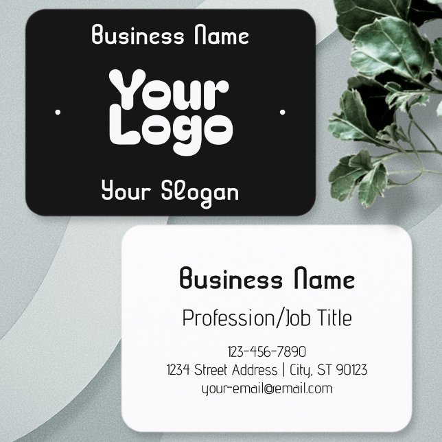Cool Retro-Modern | Black & White Business Card (Creator Uploaded)