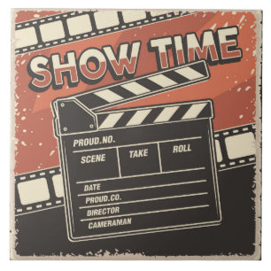 Cool retro movie theatre ceramic tile