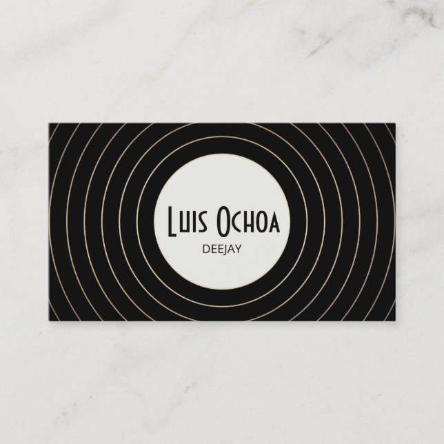 Cool Retro Music DJ Business Card (Front)