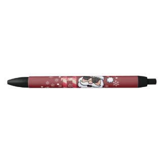 Cool Retro Santa Christmas Red Bandanna Scarf Black Ink Pen
