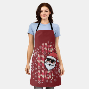 Cool Retro Santa Christmas Serving Tray Apron