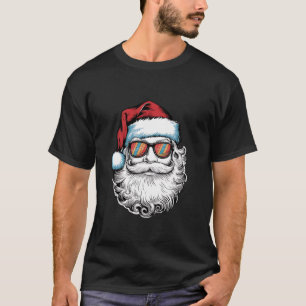Cool Retro Santa Face Sunglasses Present for Men W T-Shirt