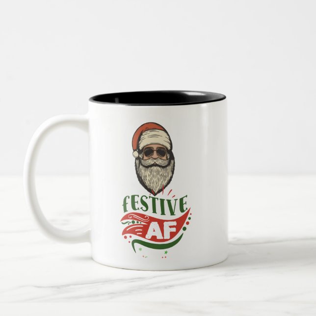 Cool Retro Santa Mug (Left)