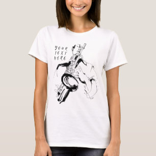 Cool Retro Saxophonist Custom Name (名入れ・カスタム対応) T-Shirt