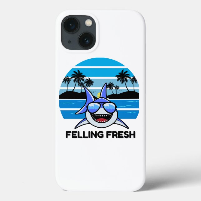 Cool Retro Shark with Sunglasses Case-Mate iPhone Case (Back)