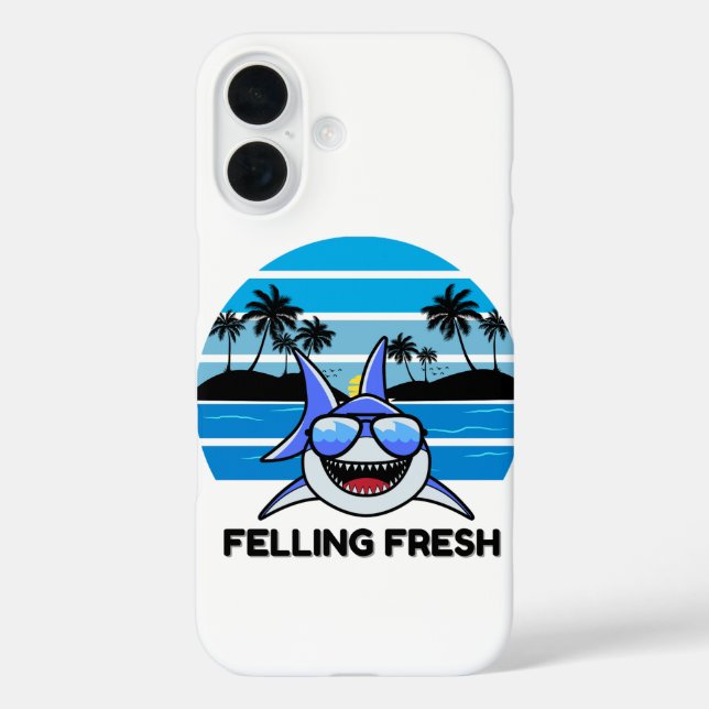 Cool Retro Shark with Sunglasses Case-Mate iPhone Case (Back)