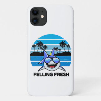Cool Retro Shark with Sunglasses iPhone 11 Case