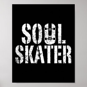 Cool Retro Skateboarding Vintage Funny Kids Boys M Poster