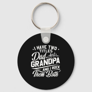 Cool Retro Style Gift For New Grandpas _1 Key Ring
