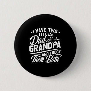 Cool Retro Style Gift For New Grandpas 6 Cm Round Badge