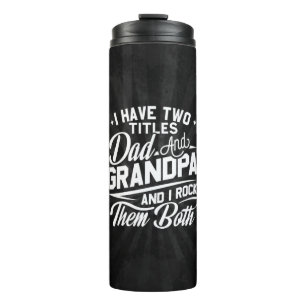 Cool Retro Style Gift for New Grandpas  Thermal Tumbler