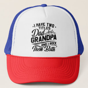 Cool Retro Style Gift for New Grandpas  Trucker Hat