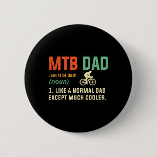 Cool Retro Style Mountain Biking Dad Gifts Mtb Bik 6 Cm Round Badge