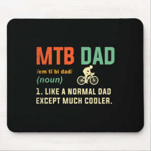 Cool Retro Style Mountain Biking Dad Gifts Mtb Bik Mouse Pad
