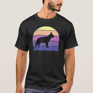 Cool Retro Sunset German Shepherds Great Dog Owner T-Shirt