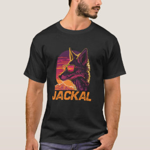 Cool Retro Sunset Sunglasses Jackal T-Shirt
