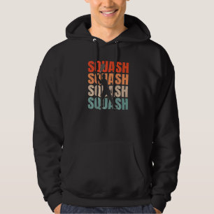 Cool Retro Text Silhouette Squash Hoodie