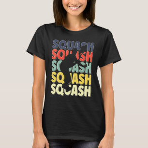 Cool Retro Text Silhouette Squash T-Shirt