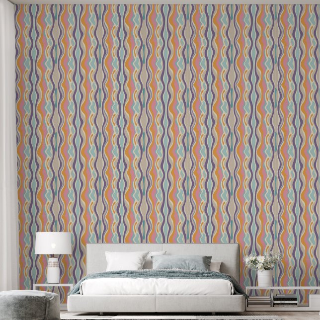 Cool retro tiled pattern  wallpaper (Bedroom)