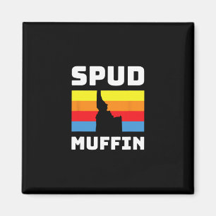 Cool Retro Travel Idaho Vacation Potatoes Spud Muf Magnet