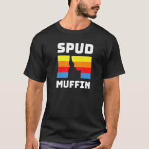 Cool Retro Travel Idaho Vacation Potatoes Spud Muf T-Shirt