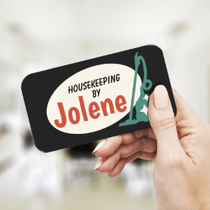 Cool Retro Vacuum House Cleaner  Business Card