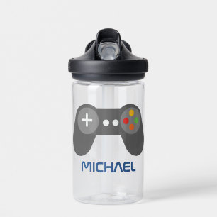 Cool Retro Video Game Controller Personalised Water Bottle