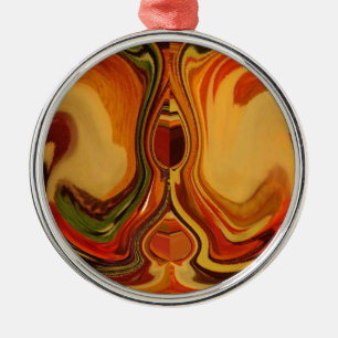 Cool Retro Vintage Hakuna Matata Fall Raster Metal Ornament