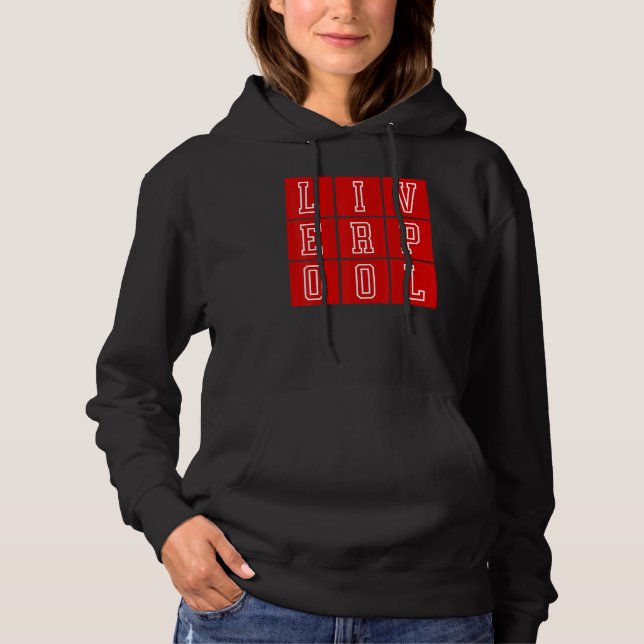 Cool Retro Vintage Look Liverpool   Hoodie (Front)