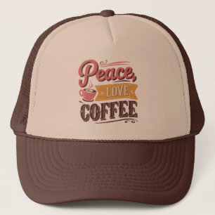 Cool retro word art coffee  trucker hat