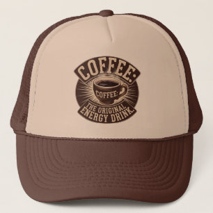 Cool retro word art coffee trucker hat