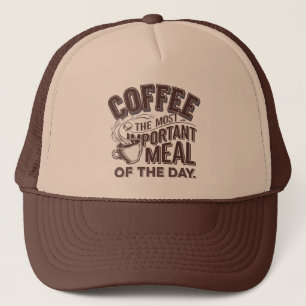 Cool retro word art coffee trucker hat
