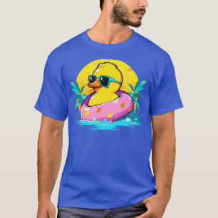 Cool Retro Yellow Duck in Sunglasses 70s 80s Funny T-Shirt