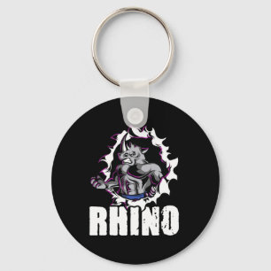 Cool Rhino Fitness Bodybuilding Weightlifting Key Ring