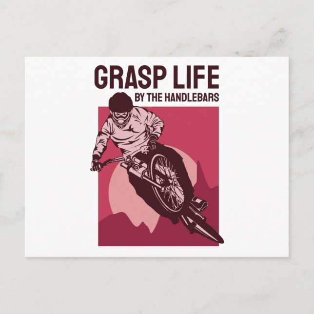 Cool Rider Design - Grasp Life Postcard (Front)