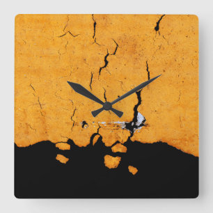 Cool Road Paint Art Square Wall Clock