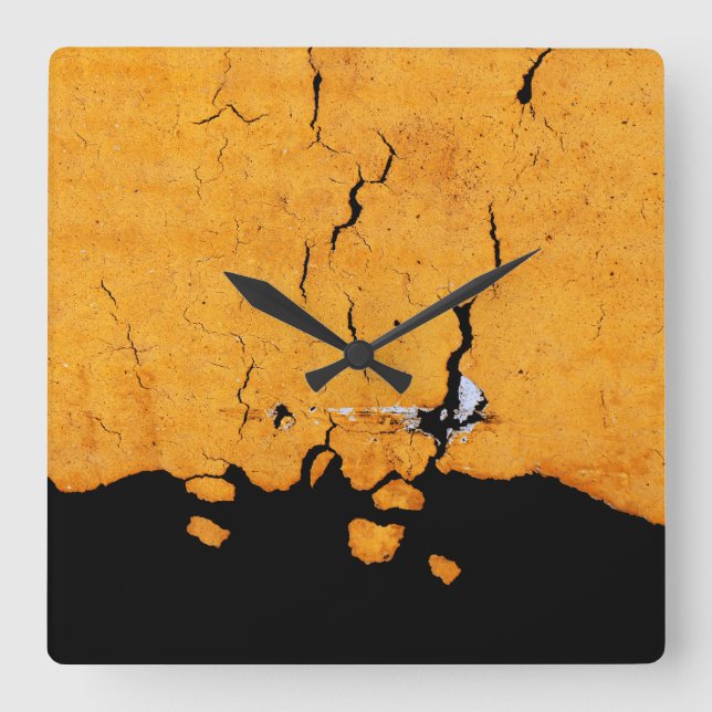 Cool Road Paint Art Square Wall Clock (Front)