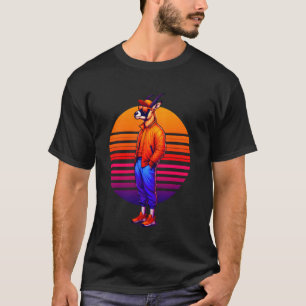 Cool Roan Antelope Modern Urban Style Sunset Retro T-Shirt