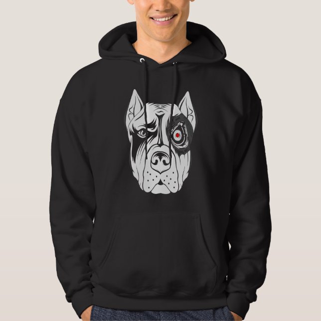 cool robot android dog  graphic  cool dogs hoodie (Front)