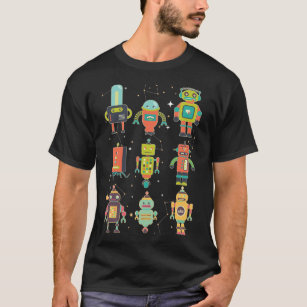 Cool Robots Collection Boys Girls Robotic T-Shirt