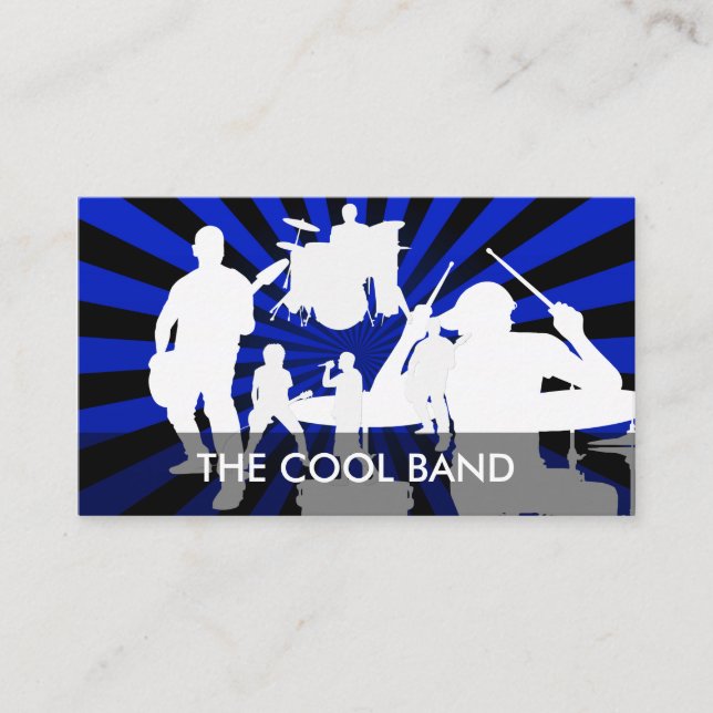 Cool Rock Band Business Cards (Front)