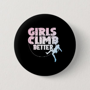 Cool Rock Climber Art For Women Girls Indoor Rock 6 Cm Round Badge