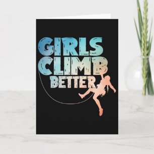 Cool Rock Climber Art For Women Girls Indoor Rock  Card