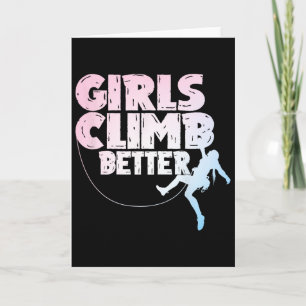 Cool Rock Climber Art For Women Girls Indoor Rock Card